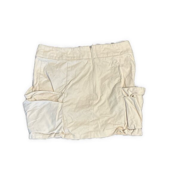 Topshop Solid Light Beige Mini Skirt 8 Medium - Picture 2 of 5